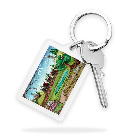 Next Stop Wine Country Keyring