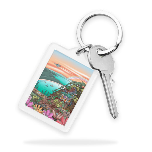 Mt Tomaree Keyring