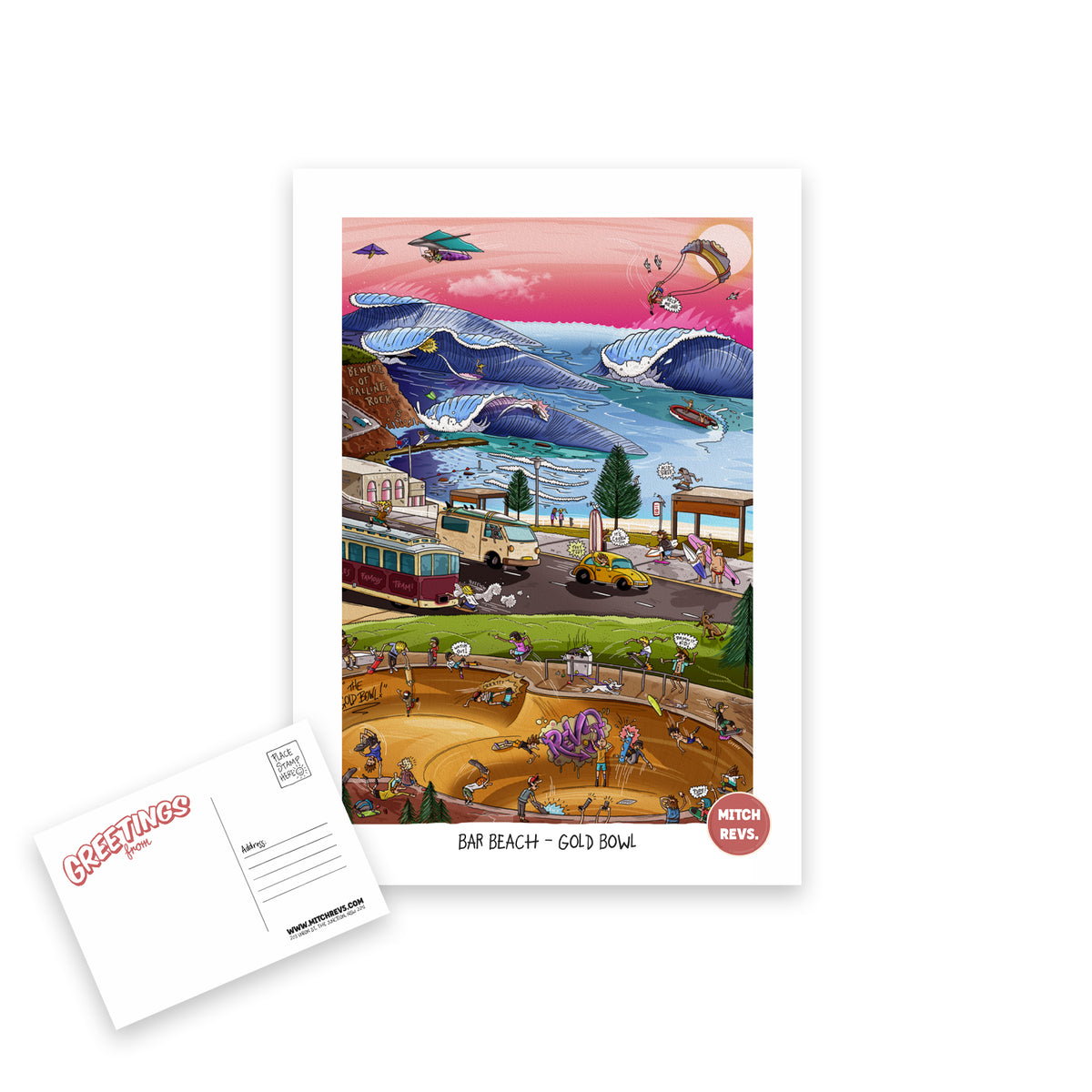 Bar Beach Post Card – Mitch Revs Gallery