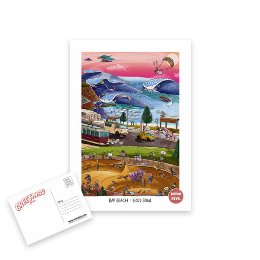 Bar Beach Post Card