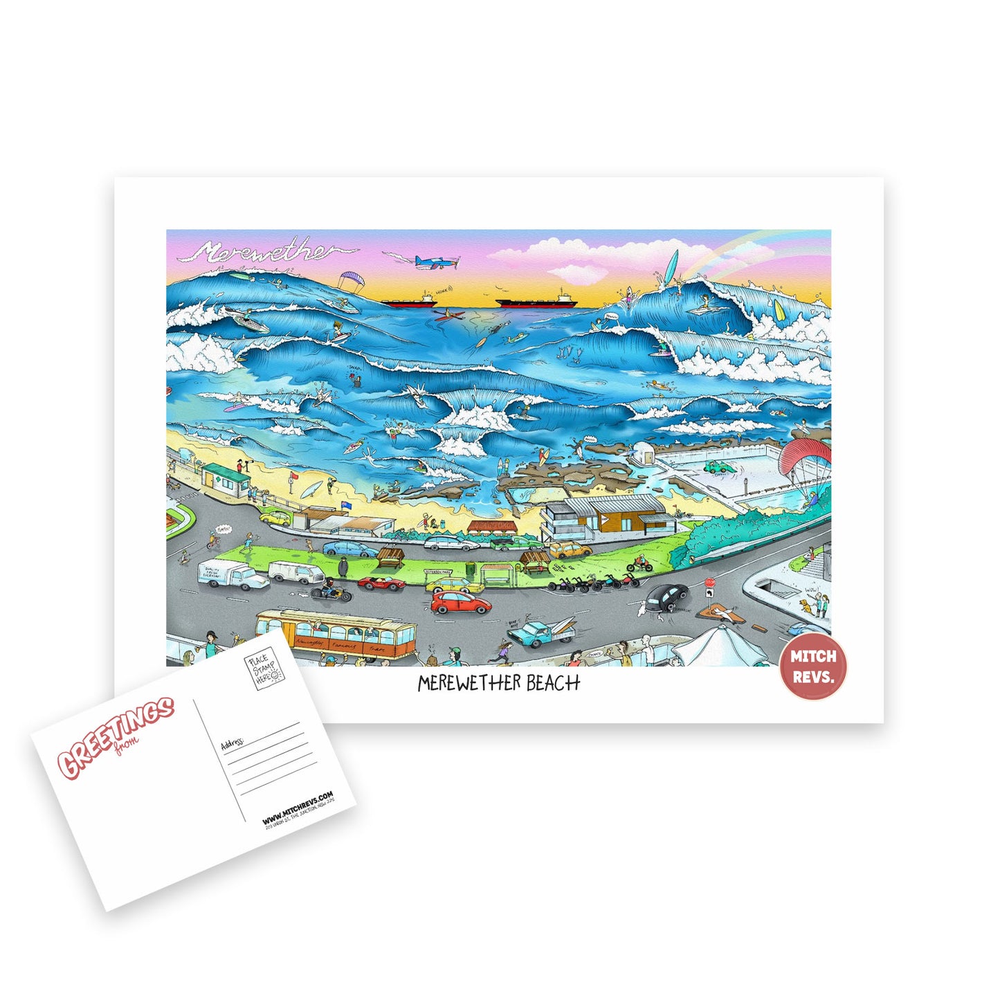 Merewether Beach Post Card