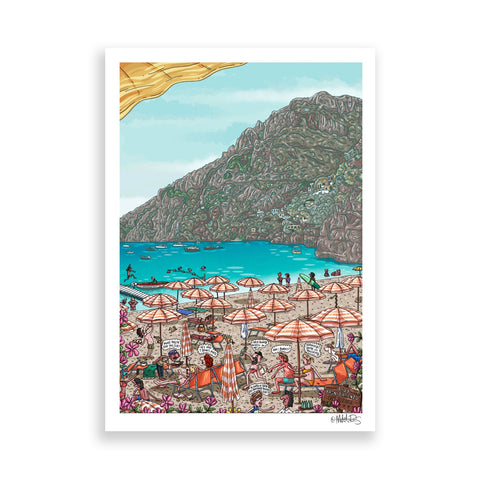 Amalfi Beach Club paper print