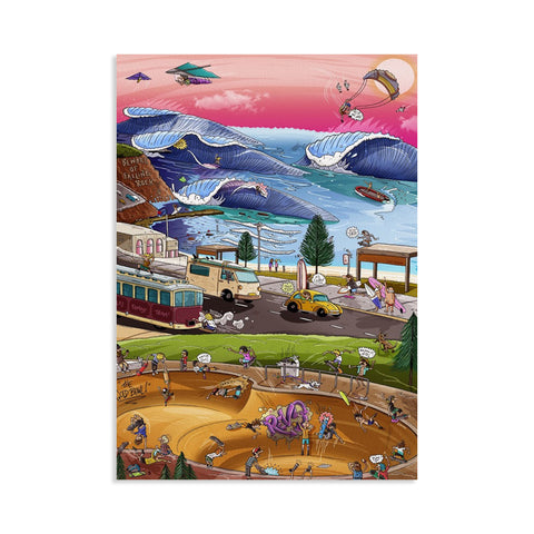 Bar Beach - Gold Bowl canvas print