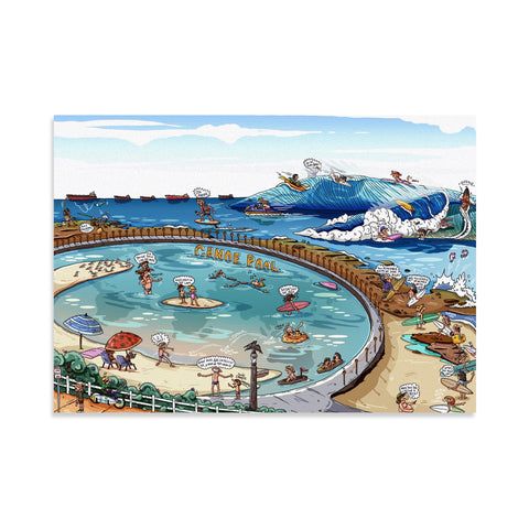 Newcastle Canoe Pool canvas print