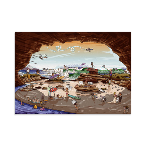 Caves Beach canvas print
