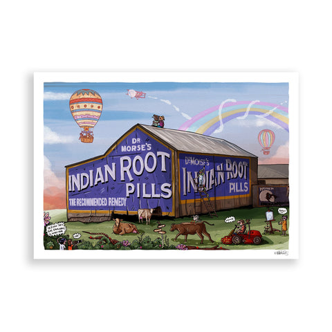 Indian Root Pills paper print
