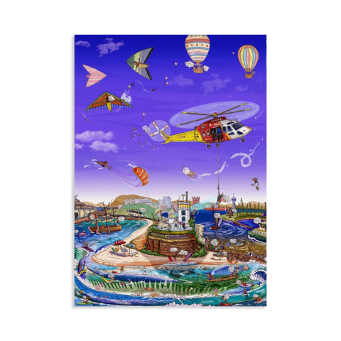 Love From Above - Rescue Helicopter canvas print