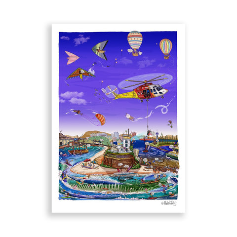 Love From Above - Rescue Helicopter paper print