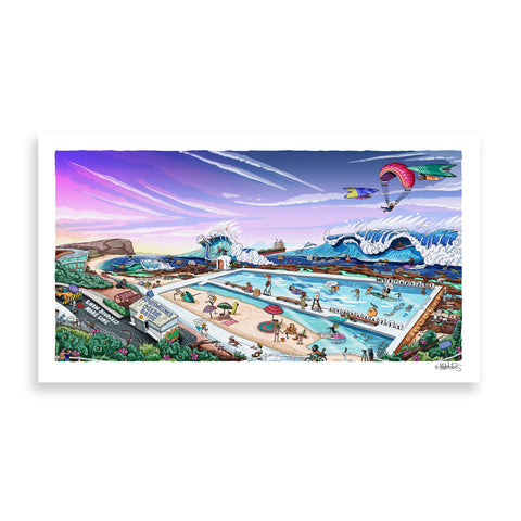 Merewether Ocean Baths paper print