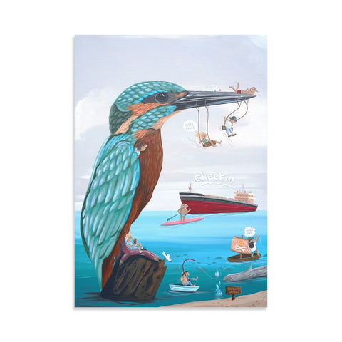 Mr Kingfisher canvas print