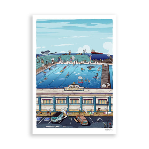Newcastle Ocean Baths paper print