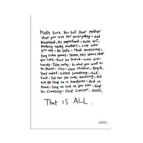 That Is All - Words To Live By canvas print