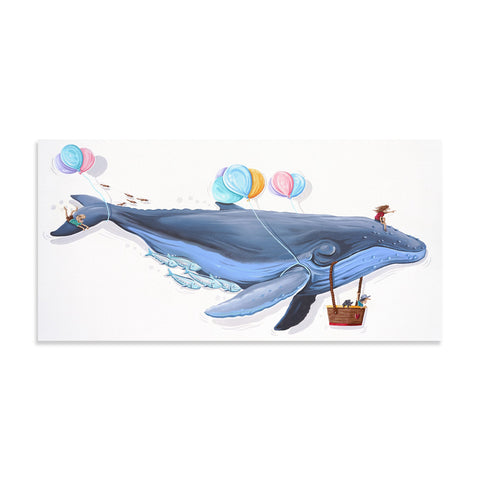 Whale Express canvas print