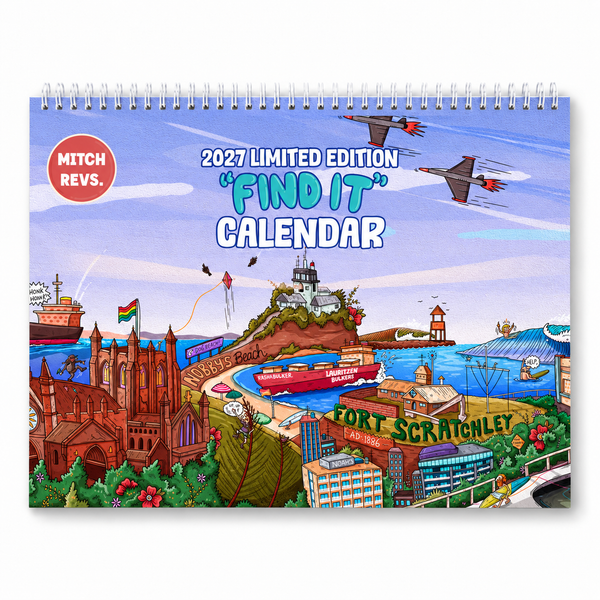 Mitch Revs 2027 Find It Calendar front cover