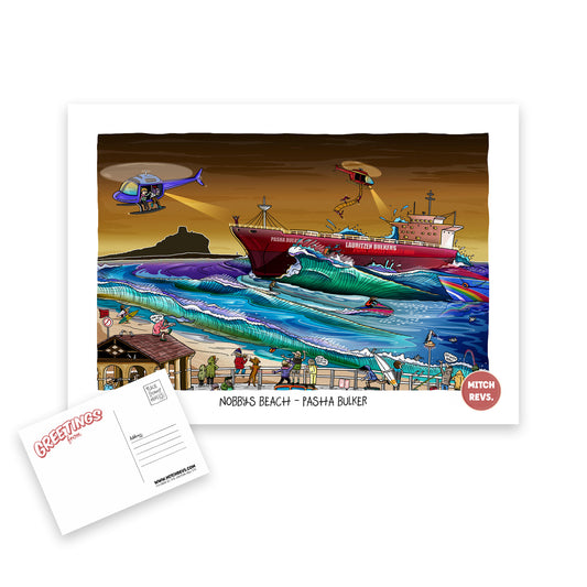 Nobbys Beach Post Card