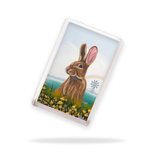 The Majestic Rabbit Magnet