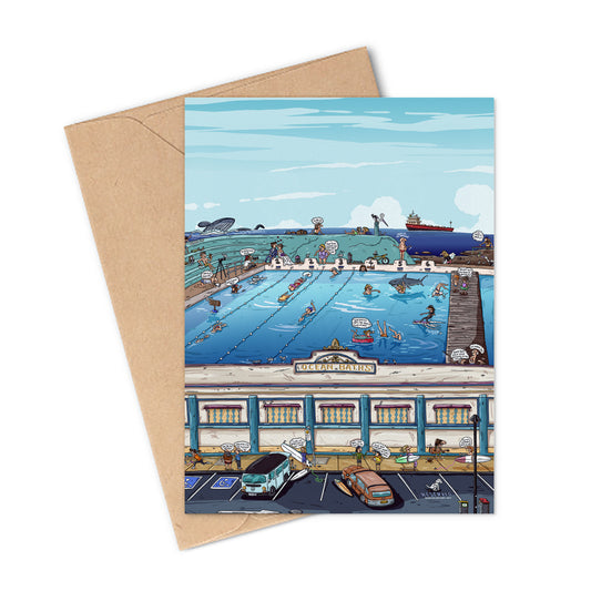 Newcastle Baths Greeting Card