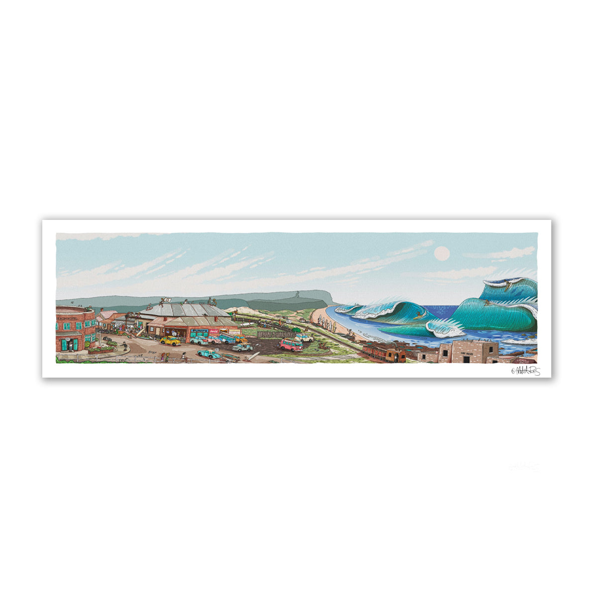 Founders Sketch - Merewether Surfboard Club (Colour)