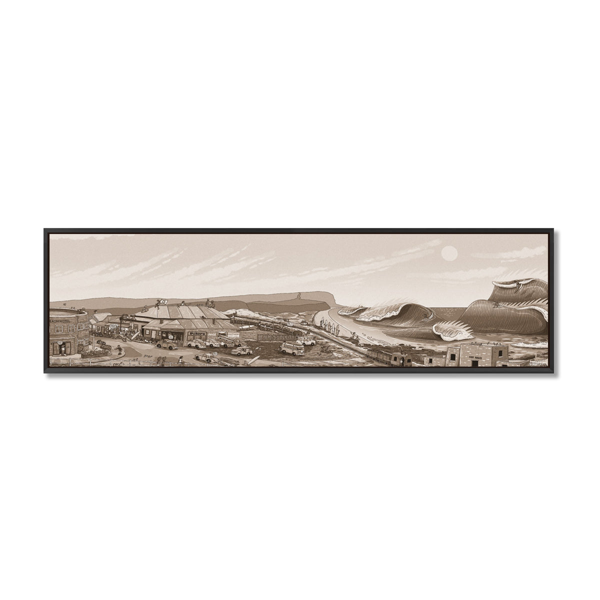 Founders Sketch - Merewether Surfboard Club (Sepia)