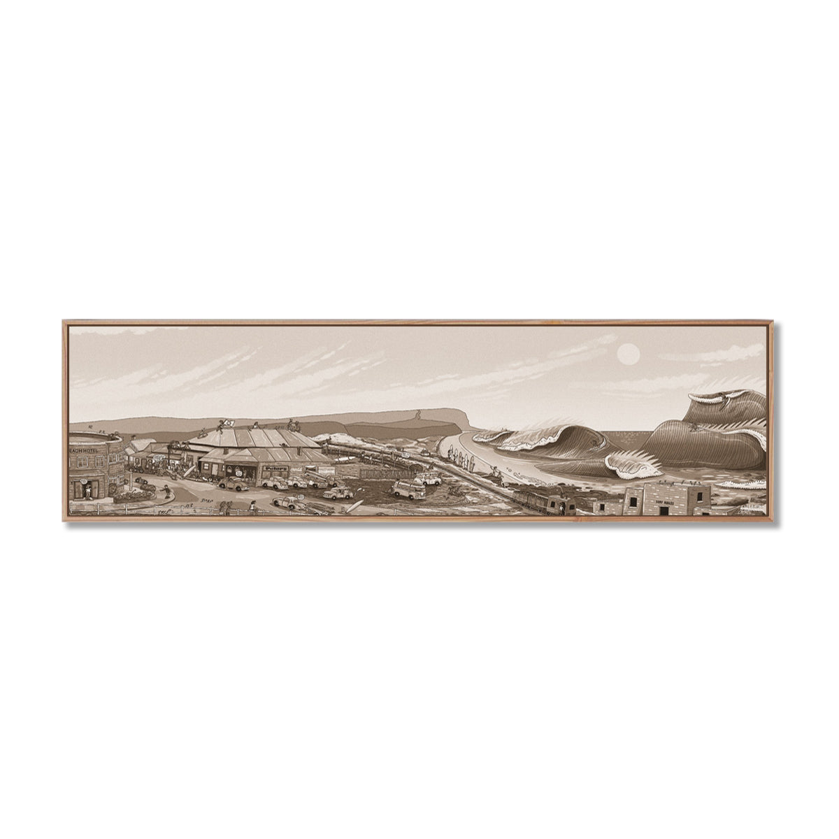 Founders Sketch - Merewether Surfboard Club (Sepia)