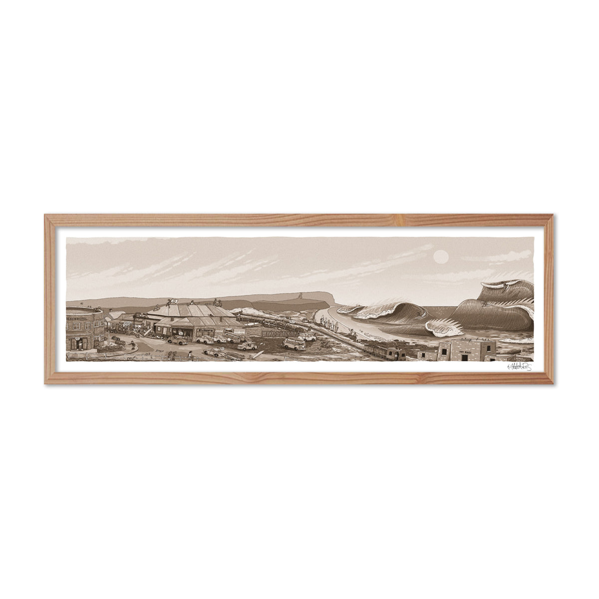 Founders Sketch - Merewether Surfboard Club (Sepia)