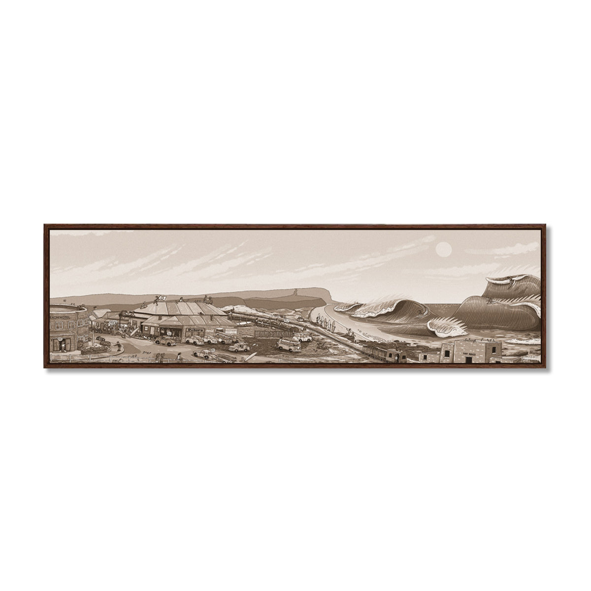 Founders Sketch - Merewether Surfboard Club (Sepia)