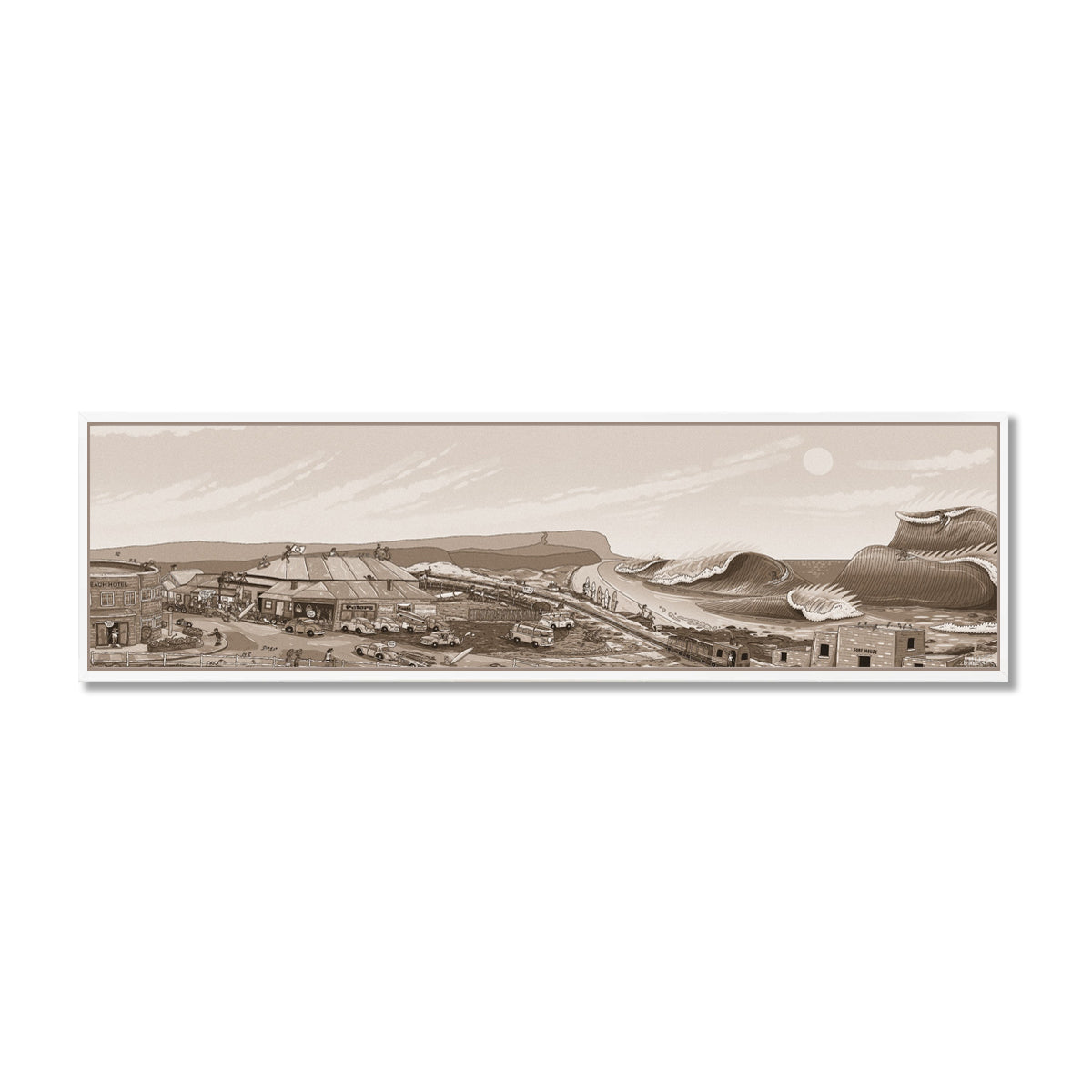 Founders Sketch - Merewether Surfboard Club (Sepia)