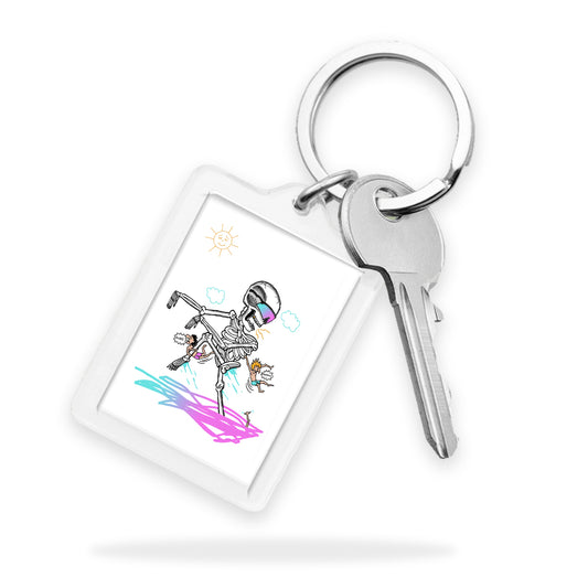 Mr Retro Bones Keyring