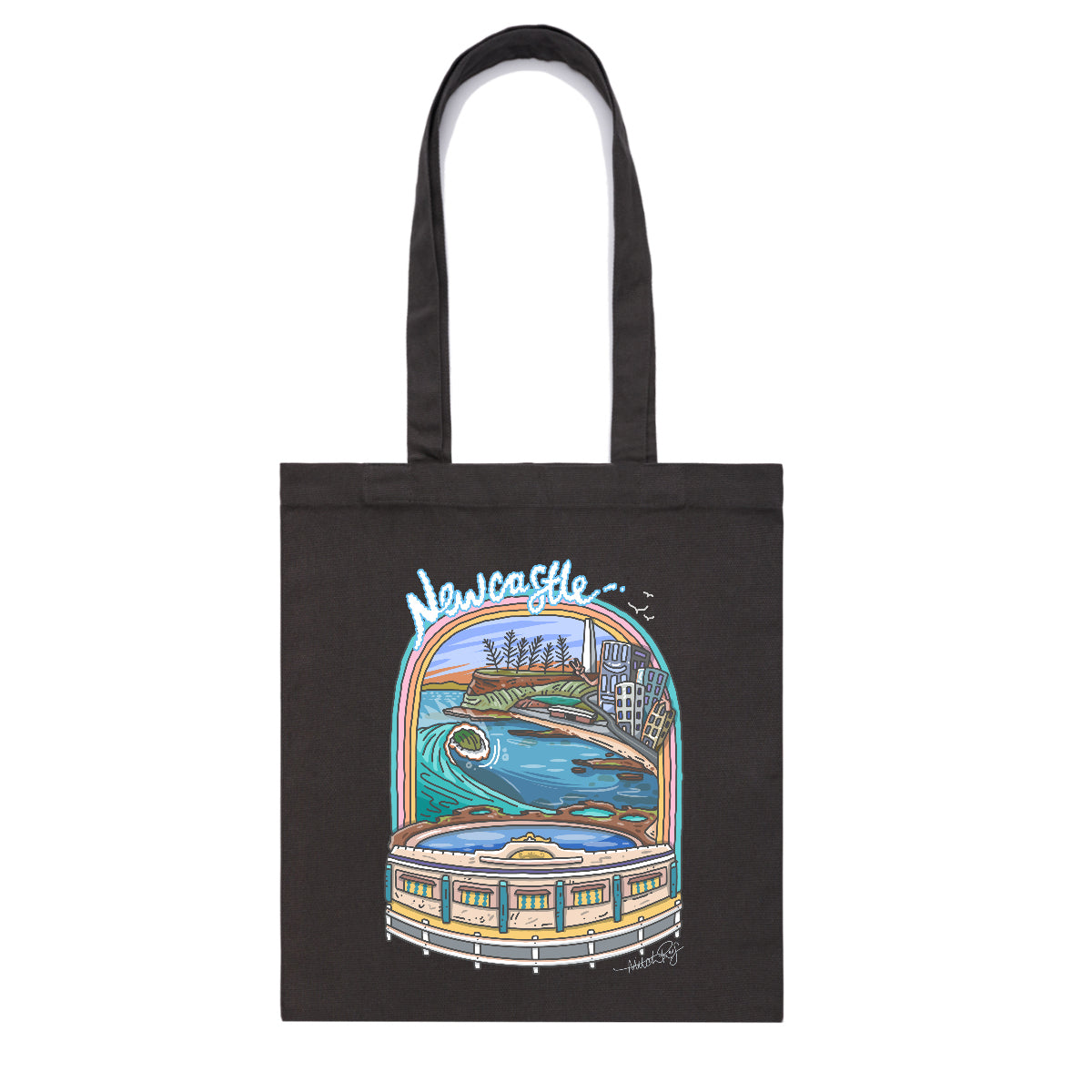Newcastle Beach Tote Bag