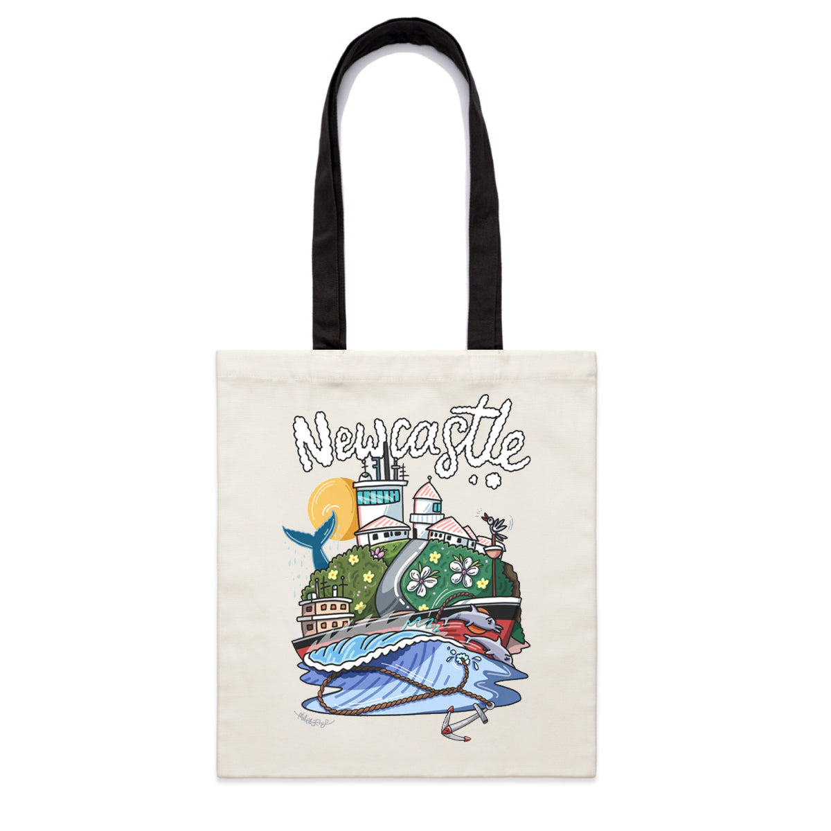 Newcastle Lighthouse Tote Bag