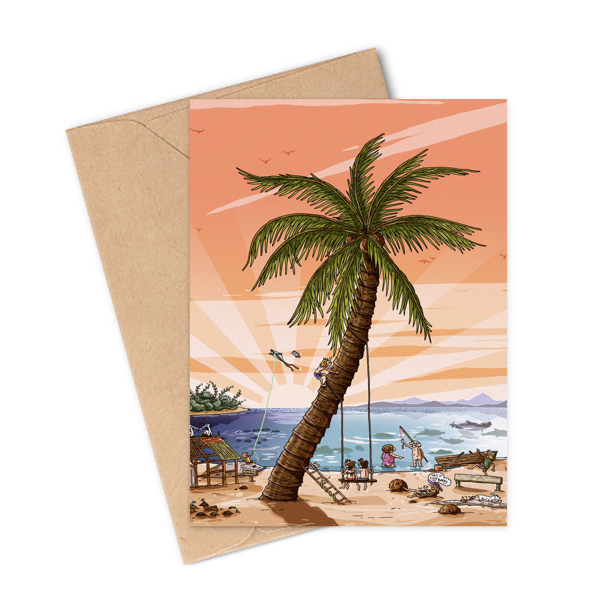 Palm Paradise Greeting Card