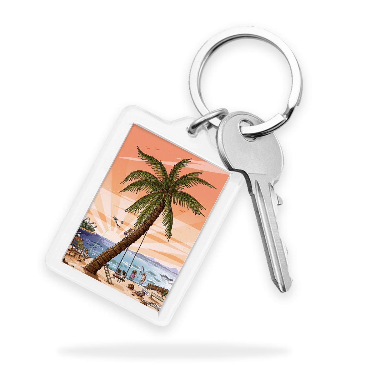 Palm Tree Paradise Keyring