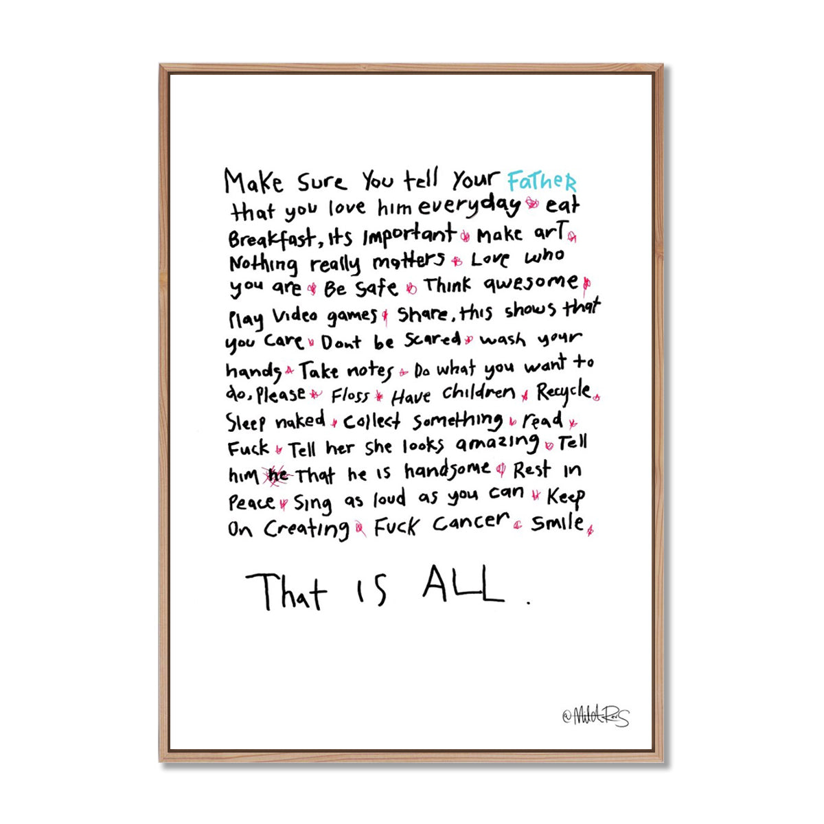 That Is All - Words To Live By - Father