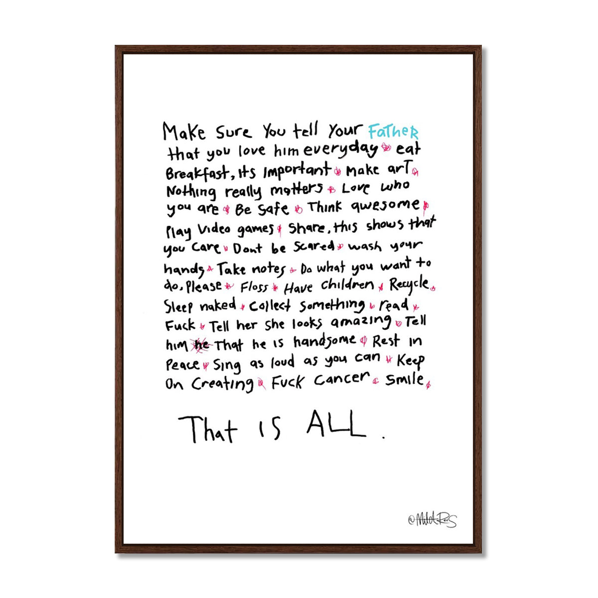 That Is All - Words To Live By - Father