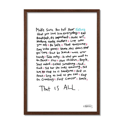 That Is All - Words To Live By - Father