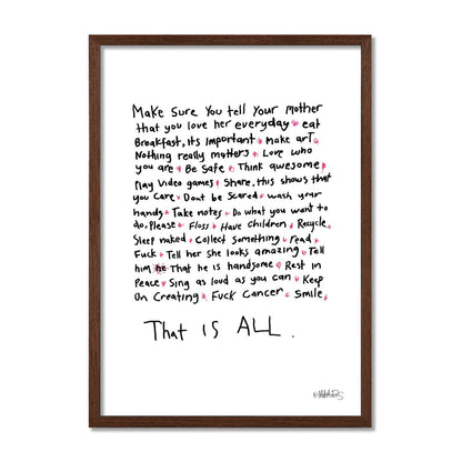 That Is All - Words To Live By