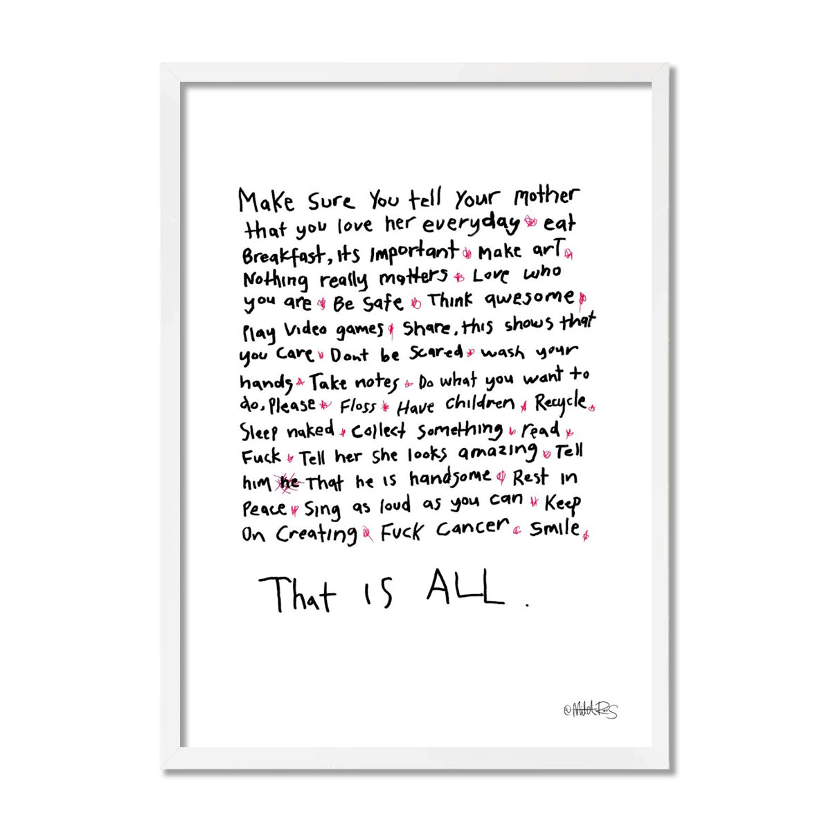 That Is All - Words To Live By