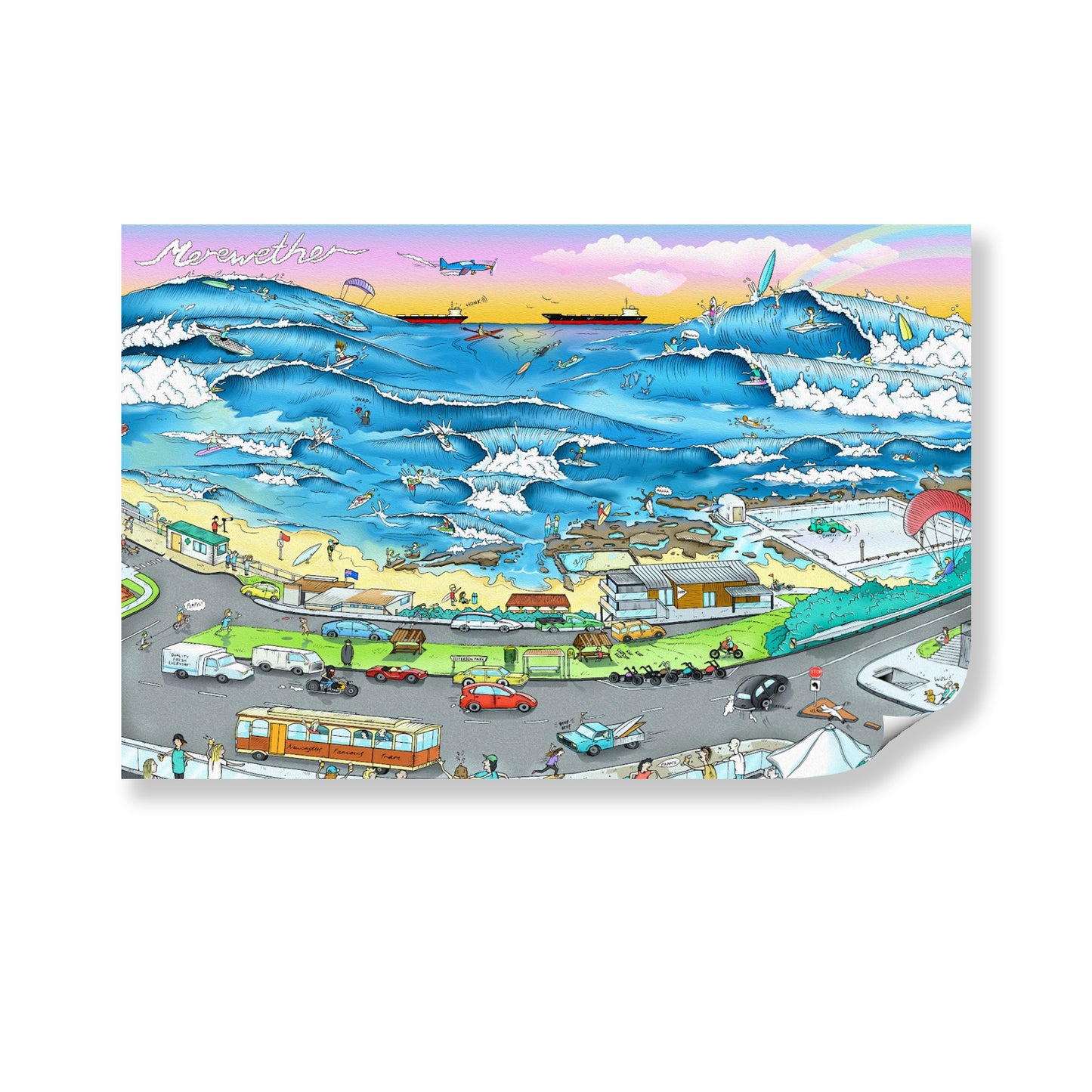 Merewether Beach Wall Decal