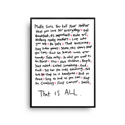 That Is All - Words To Live By